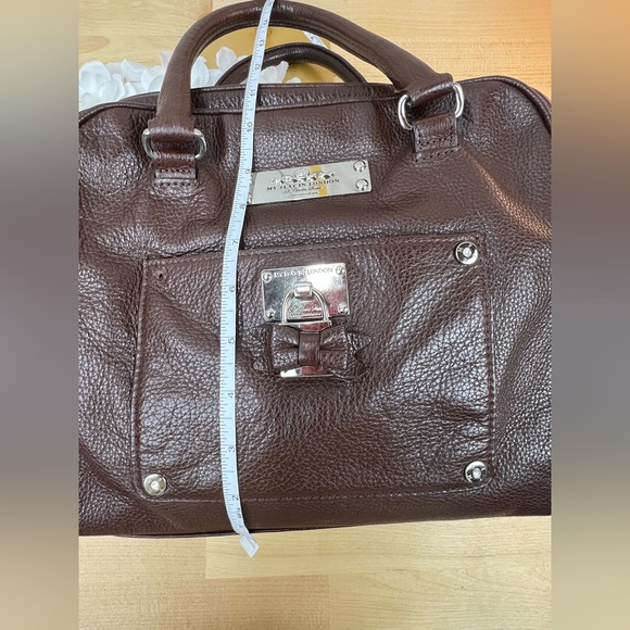 BRIGHTON MY FLAT IN LONDON BROKER COGNAC DOMED BOWLER STYLE HANDBAG - Picture 10 of 13